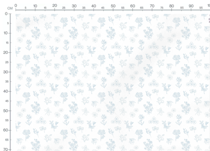 Tissu Imprimé Exclusif Botanique Lineart Blanc, 10 tissus au choix – Image 3