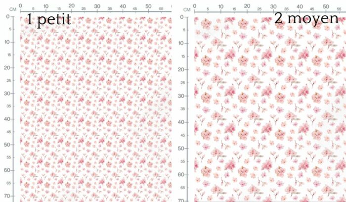 Tissu Imprimé Exclusif Fleurs de Cerisier, 2 tailles et 10 tissus au choix – Image 3