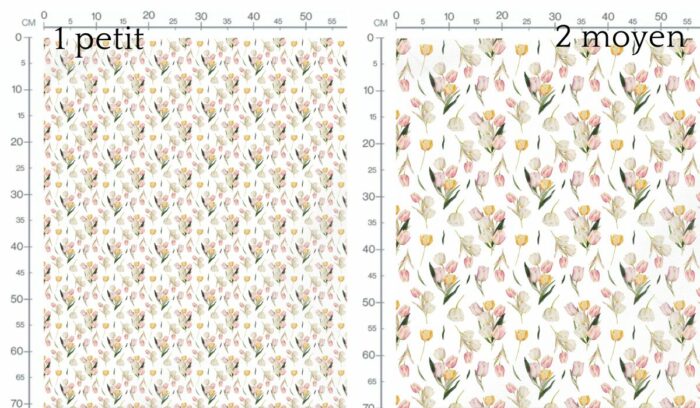Tissu Imprimé Exclusif Fleurs Tulipes, 2 tailles et 10 tissus au choix – Image 5