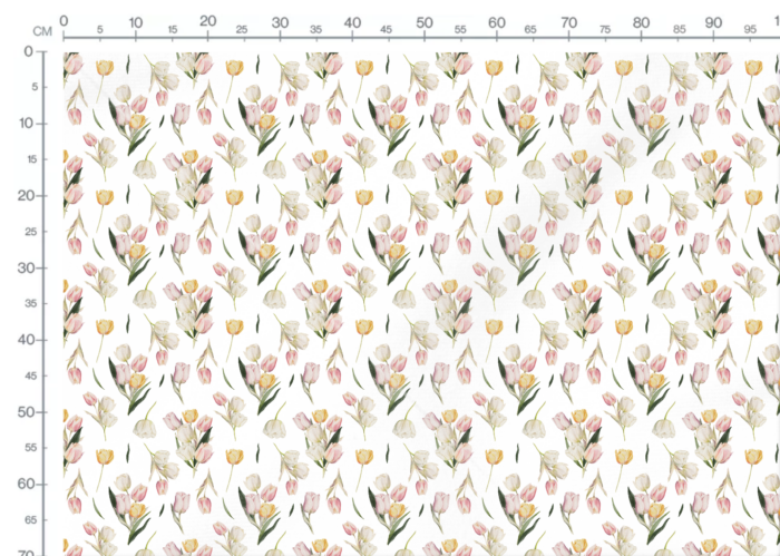 Tissu Imprimé Exclusif Fleurs Tulipes, 2 tailles et 10 tissus au choix – Image 4