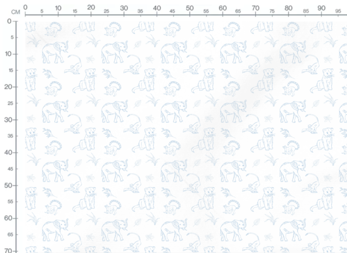 Tissu Exclusif Jungle Animaux Lineart, 4 coloris et 10 tissus au choix – Image 3