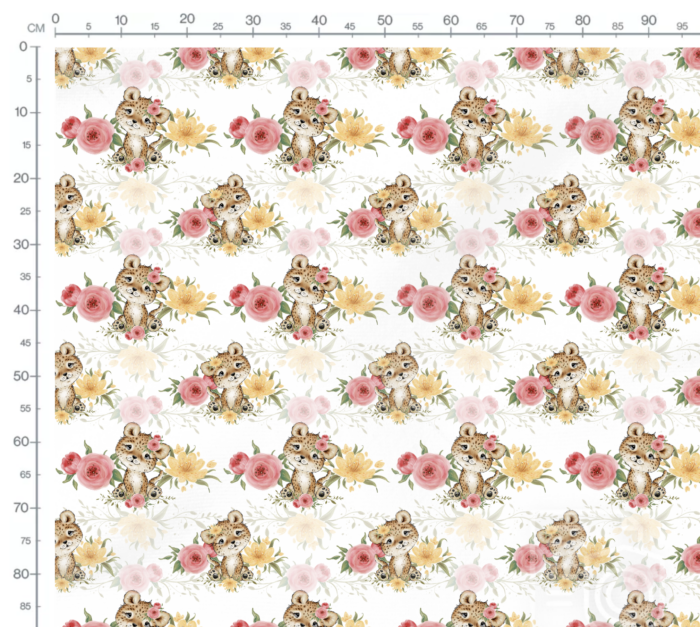 Tissu Exclusif Savane Leopard Mignon Fleurs, 10 tissus au choix – Image 4