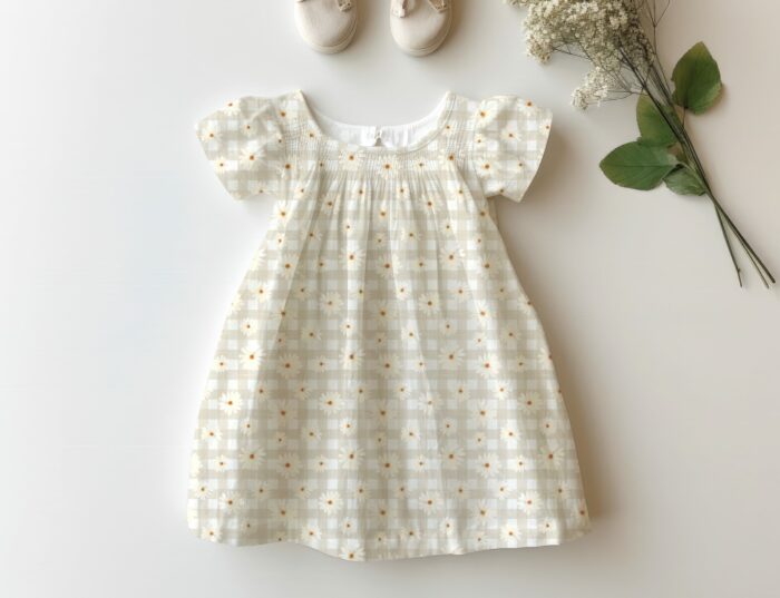 Tissu Imprimé Fleuri Marguerites Vichy, 10 tissus au choix – Image 5