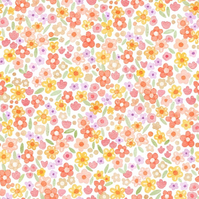 Tissu Imprimé Fleuri Printemps Soleil, 10 tissus au choix