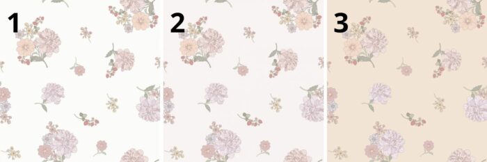 Tissu Imprimé Fleuri Vintage Bouquet, 3 coloris et 10 tissus au choix – Image 4