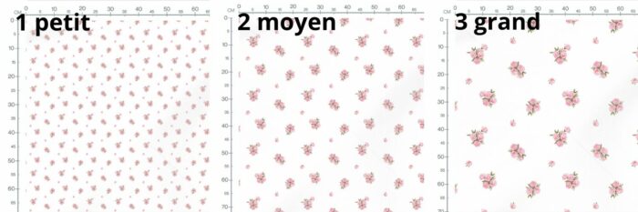 Tissu Imprimé Fleurs Roses Bouquets Romantiques, 3 tailles et 10 tissus au choix – Image 3