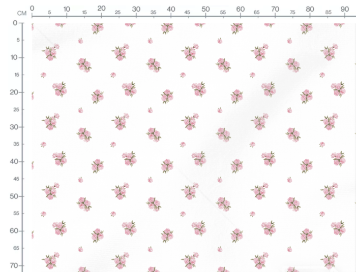 Tissu Imprimé Fleurs Roses Bouquets Romantiques, 3 tailles et 10 tissus au choix – Image 5