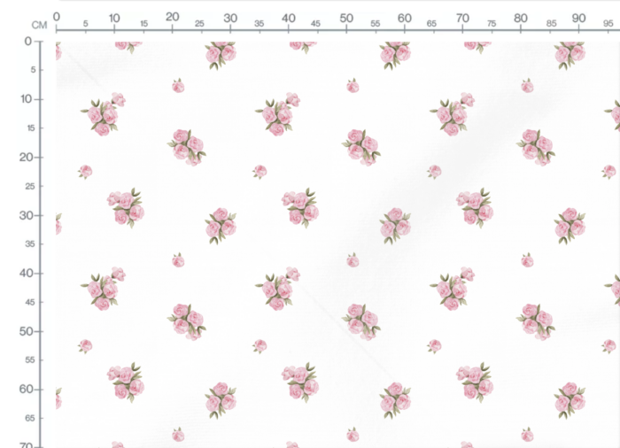Tissu Imprimé Fleurs Roses Bouquets Romantiques, 3 tailles et 10 tissus au choix – Image 6