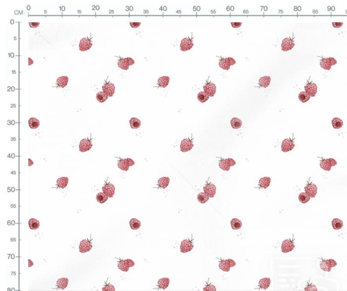 Tissu Imprimé Fruits Framboises, 3 coloris et 10 tissus au choix – Image 3