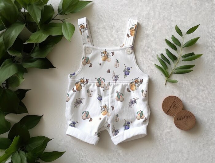 Tissu Imprimé Fruits Papillons Blanc, 10 tissus au choix – Image 4