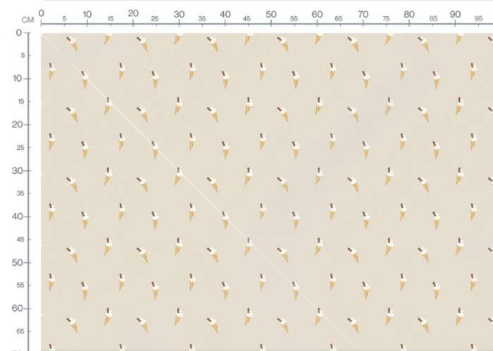 Tissu Imprimé Glace Beige, 10 tissus au choix – Image 3