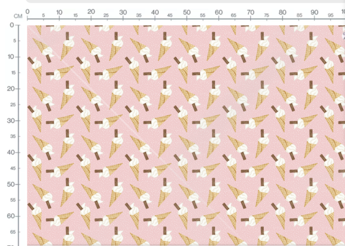 Tissu Imprimé Glace Rose Pois, 10 tissus au choix – Image 3