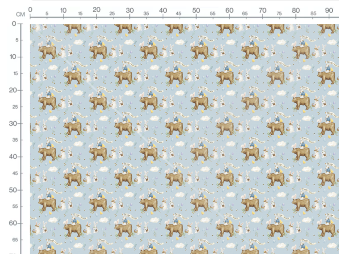 Tissu Imprimé Paques Ours Lapin, 10 tissus au choix – Image 3