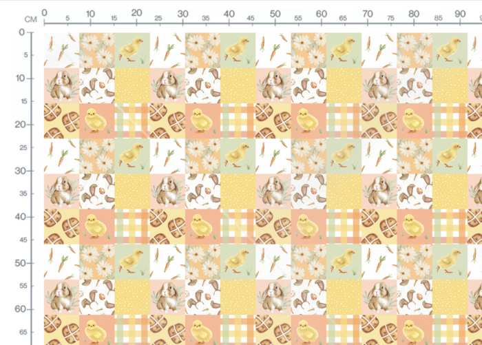 Tissu Imprimé Paques Patchwork Animaux, 10 tissus au choix – Image 3