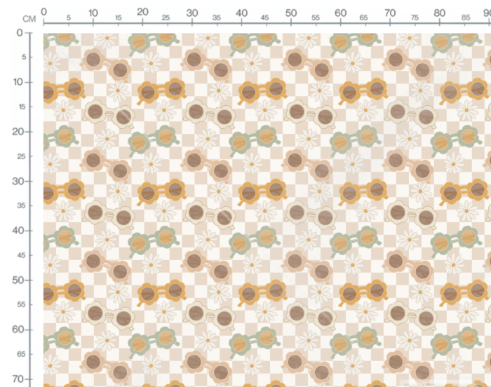 Tissu Imprimé Retro Lunettes Fleurs, 10 tissus au choix – Image 3