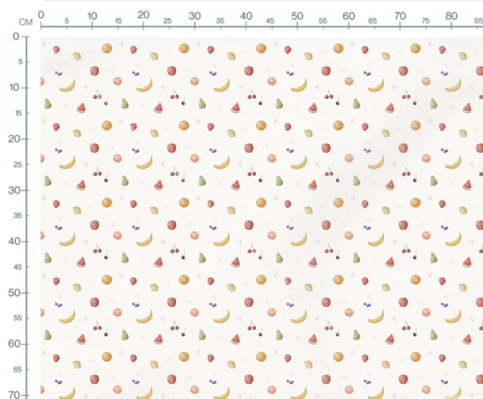 Tissu Imprimé Salade de Fruits, 5 coloris et 10 tissus au choix – Image 3