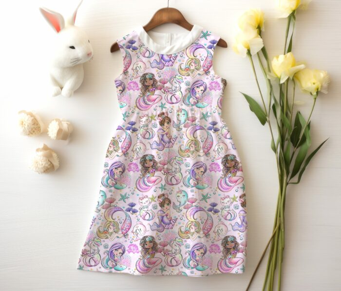 Tissu Imprimé Sirène Licorne Filles, 10 tissus au choix – Image 4