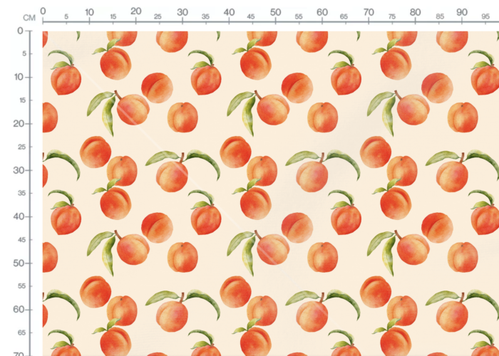 Tissu Imprimé Fruits Abricot Grand Vanille, 10 tissus au choix – Image 2