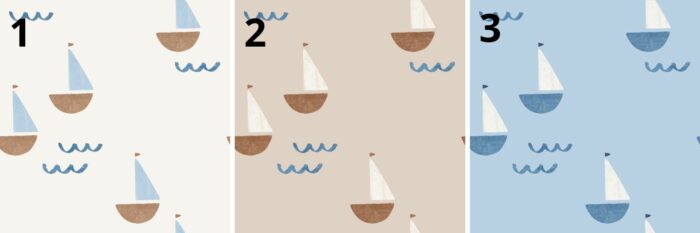 Tissu Imprimé Bateau Pastel, 3 coloris et 10 tissus au choix – Image 4