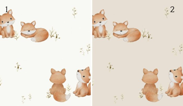 Tissu Imprimé Bébé Renardeau, 2 coloris et 10 tissus au choix