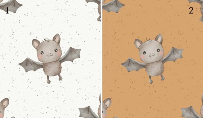Tissu Imprimé Chauve Souris Halloween, 2 coloris et 10 tissus au choix – Image 2