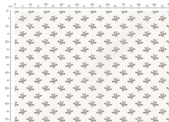 Tissu Imprimé Chauve Souris Halloween, 2 coloris et 10 tissus au choix – Image 3