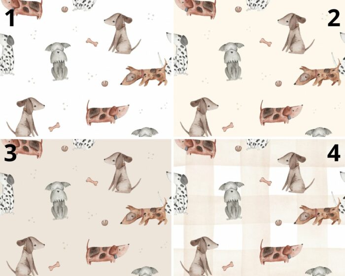 Tissu Imprimé Chiens Trop Mignons, 4 coloris et 10 tissus au choix – Image 4