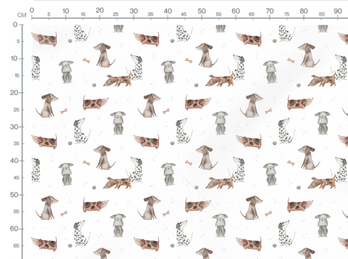 Tissu Imprimé Chiens Trop Mignons, 4 coloris et 10 tissus au choix – Image 3