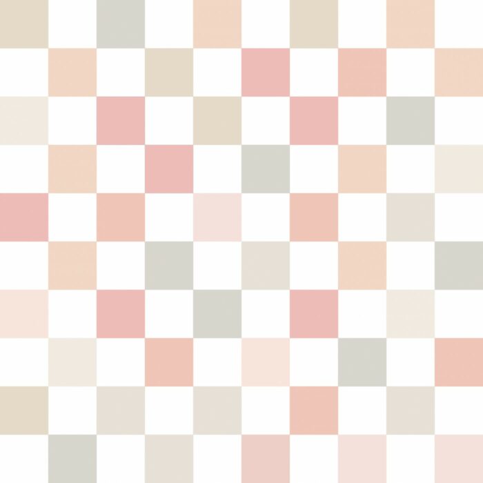 Tissu Imprimé Damier Pastel Rose Blush, 10 tissus au choix