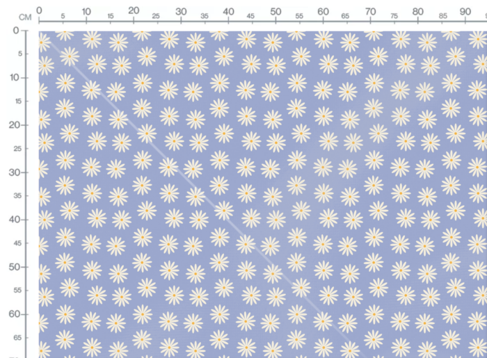 Tissu Imprimé Fleurs Paquerettes Lavande, 10 tissus au choix – Image 3