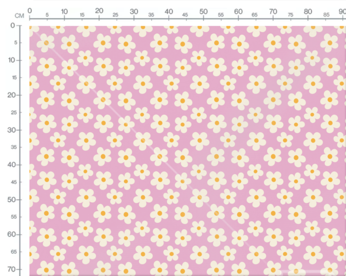 Tissu Imprimé Fleurs Retro Rose, 10 tissus au choix – Image 3