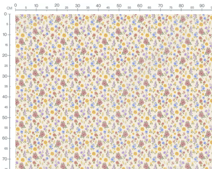 Tissu Imprimé Fleurs Sauvages Retro, 10 tissus au choix – Image 3
