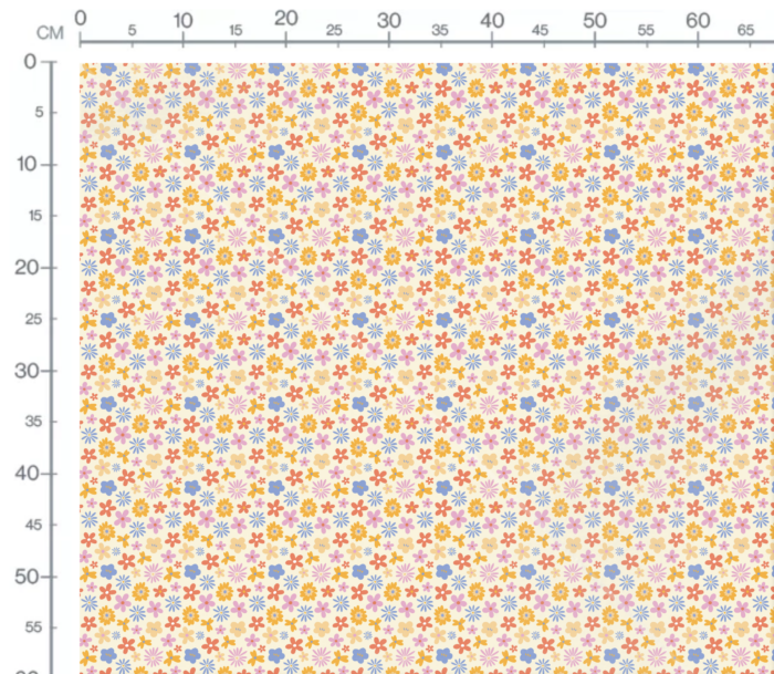 Tissu Imprimé Fleurs Vanille Couleurs, 10 tissus au choix – Image 3