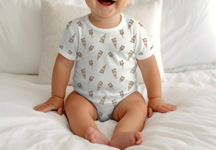 Tissu Imprimé Glace Ourson, 4 coloris et 10 tissus au choix – Image 5