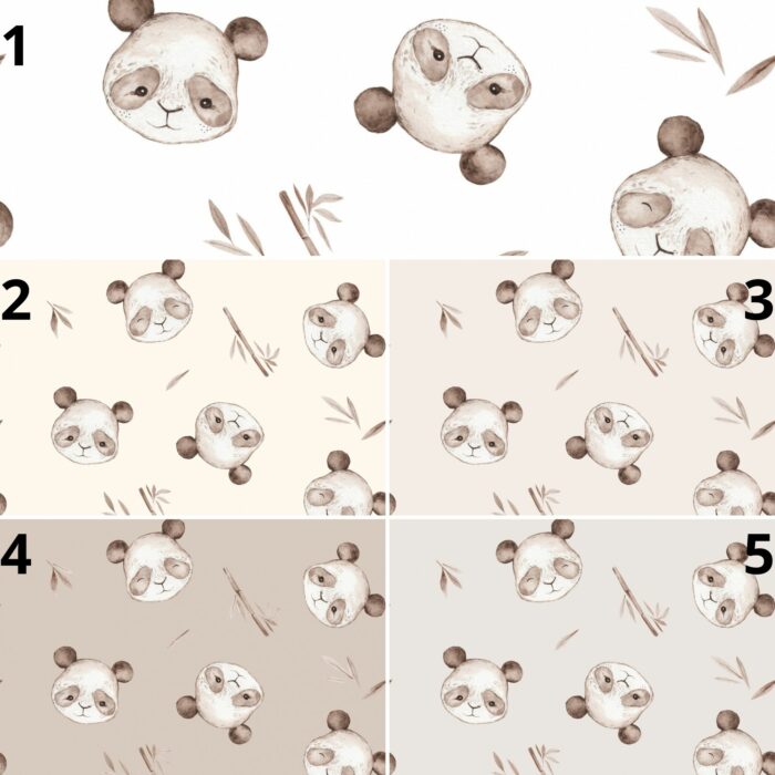 Tissu Imprimé Panda Mignon, 5 coloris et 10 tissus au choix – Image 4