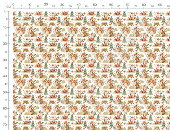 Tissu Imprimé Renard Foret Petit, 10 tissus au choix – Image 3