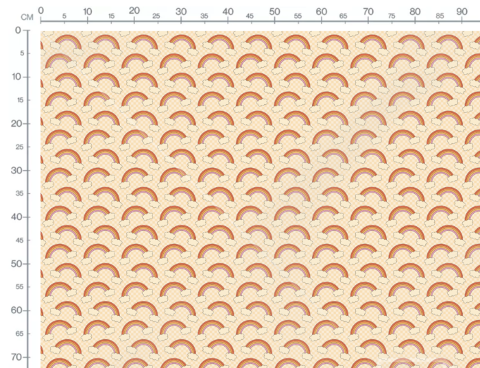 Tissu Imprimé Retro Arc-en-ciel Damier, 10 tissus au choix – Image 3