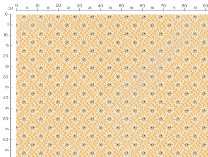Tissu Imprimé Retro Groovy Paquerettes, 10 tissus au choix – Image 3
