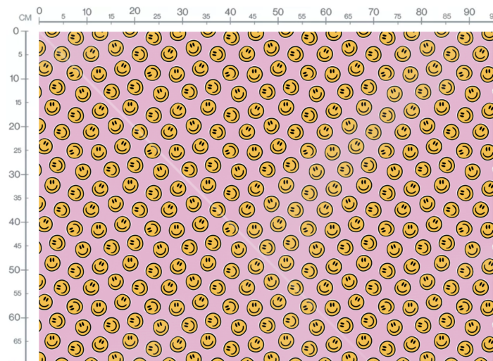 Tissu Imprimé Smiley Rose, 10 tissus au choix – Image 3