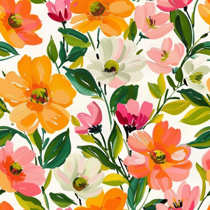 Tissu Imprimé Fleurs Printemps Juliette, 10 tissus au choix
