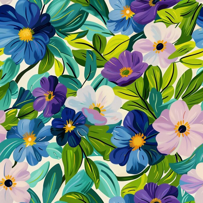 Tissu Imprimé Fleurs Printemps Amelie, 10 tissus au choix – Image 4