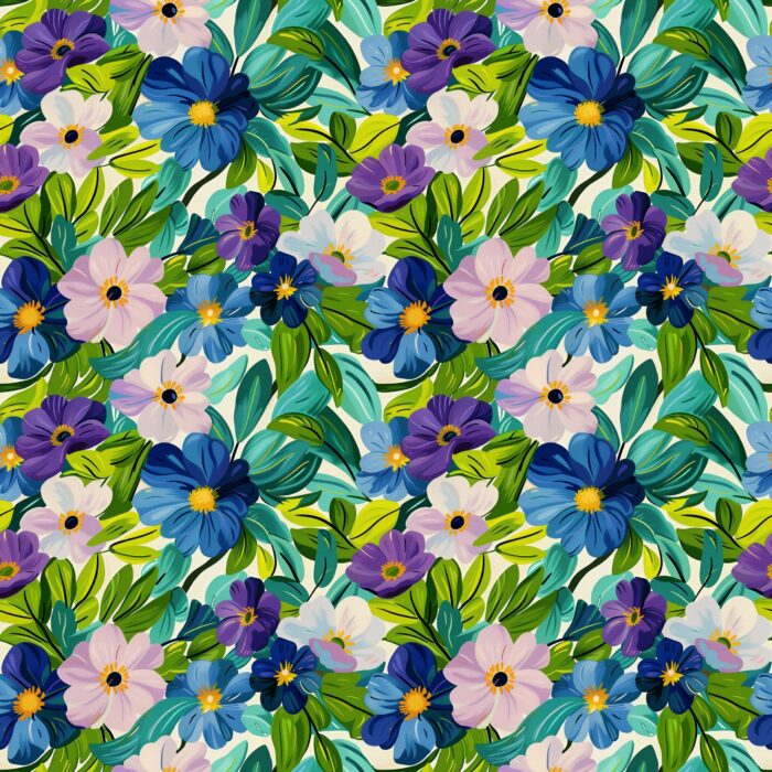 Tissu Imprimé Fleurs Printemps Amelie, 10 tissus au choix