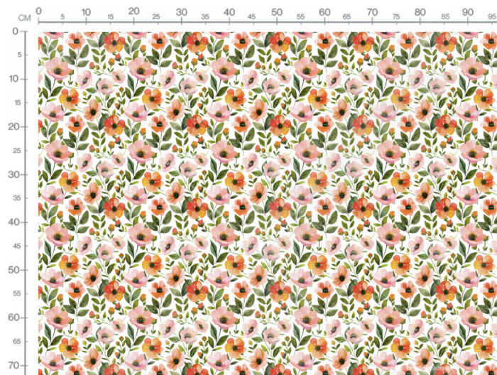 Tissu Imprimé Coquelicots Fleurs Pastel, 10 tissus au choix – Image 2