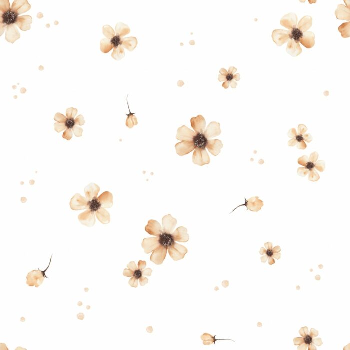 Tissu Imprimé Fleurs Jaunes Romantiques, 2 coloris et 10 tissus au choix