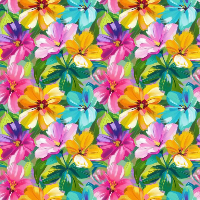 Tissu Imprimé Fleurs Printemps Alice, 10 tissus au choix