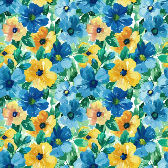 Tissu Imprimé Fleurs Printemps Anna, 10 tissus au choix