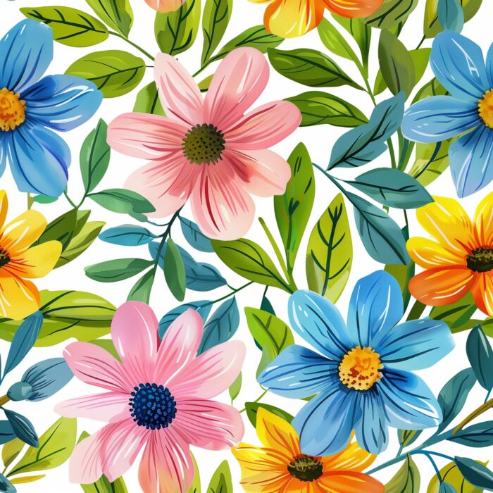 Tissu Imprimé Fleurs Printemps Camille, 10 tissus au choix – Image 2