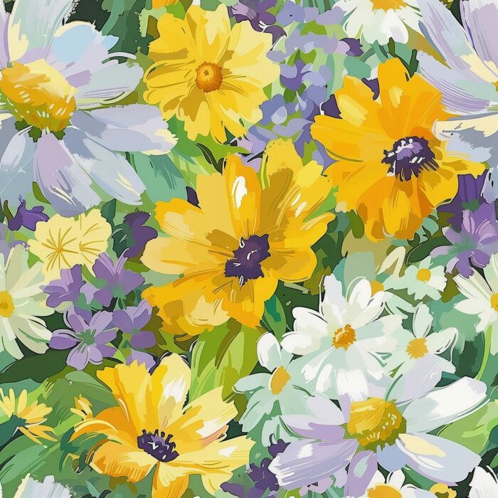 Tissu Imprimé Fleurs Printemps Claire, 10 tissus au choix – Image 4