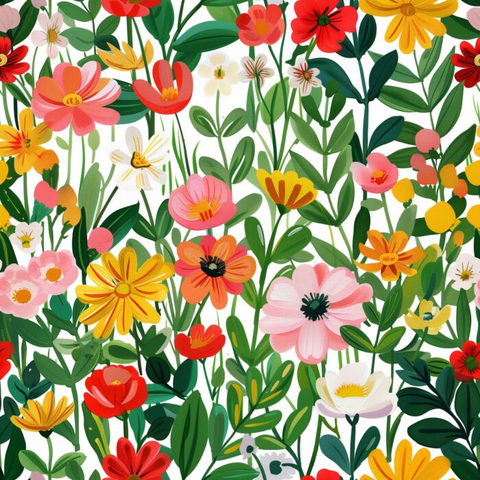 Tissu Imprimé Fleurs Printemps Brigitte, 10 tissus au choix