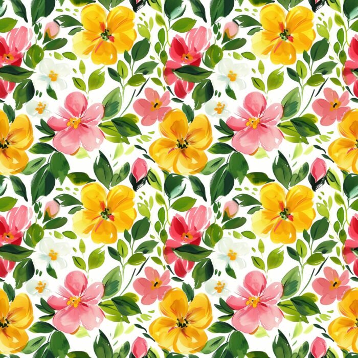 Tissu Imprimé Fleurs Printemps Isabelle, 10 tissus au choix